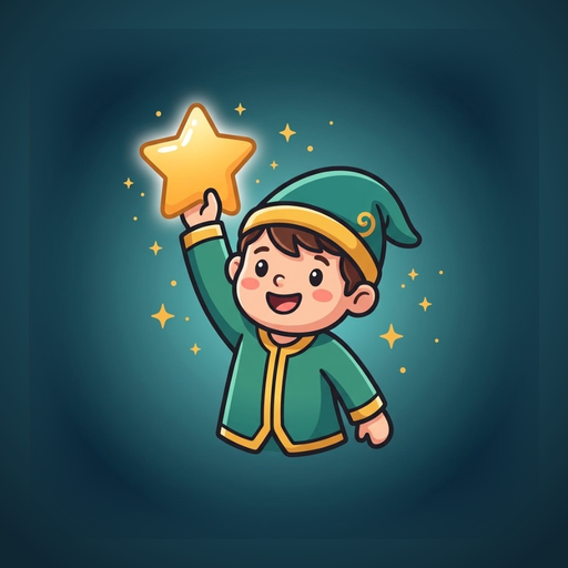 The Star Quest app icon: a child in a green wizard hat holding up a glowing star.